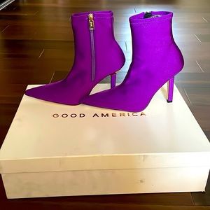 Good American Purple Heels New In Box Size 7.5